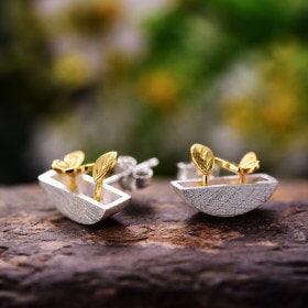 Original-design-Little-Garden-silver-stud-earring (2)